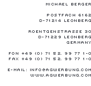 Click to enter AG Werbung | Werbeagentur Leonberg